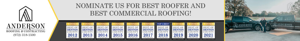 Anderson Roofing Nominate Banner