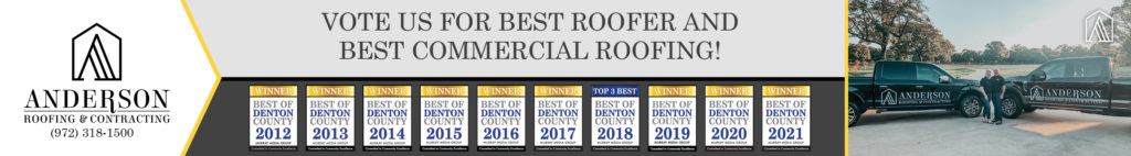 Anderson Roofing Vote Banner